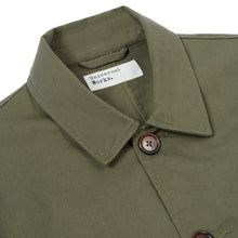 Load image into Gallery viewer, Universal Works Bakers Jacket Light Olive Twill
