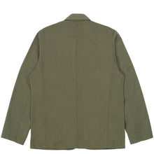 Load image into Gallery viewer, Universal Works Bakers Jacket Light Olive Twill
