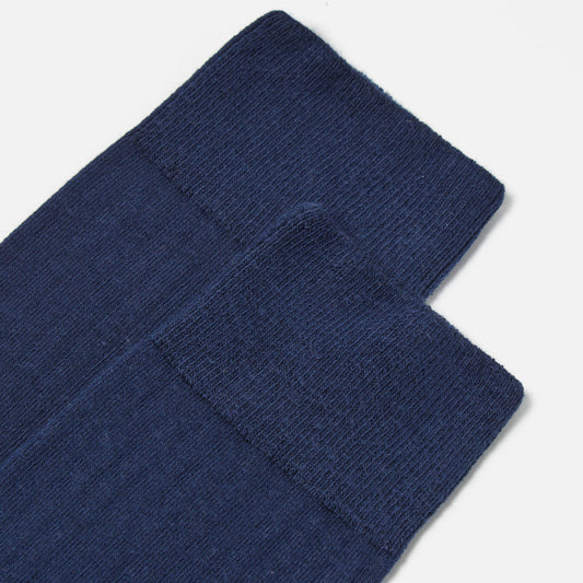 Universal Works Navy Rib Knit Modal Sock Navy