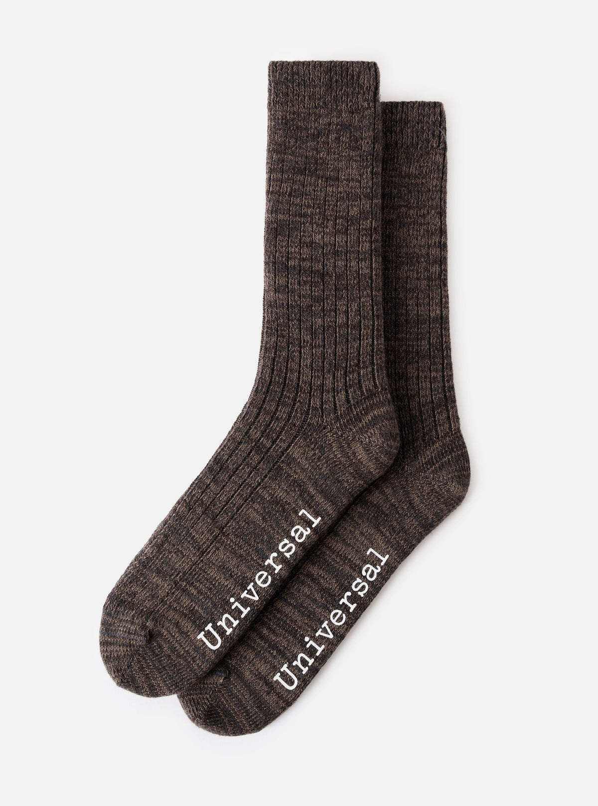 Universal Works Slub Knit Sock Charcoal