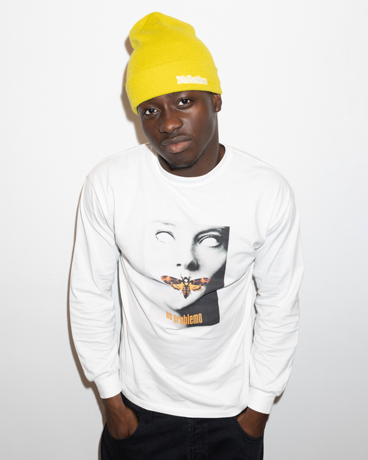 No Problemo No Silence LS Tee White