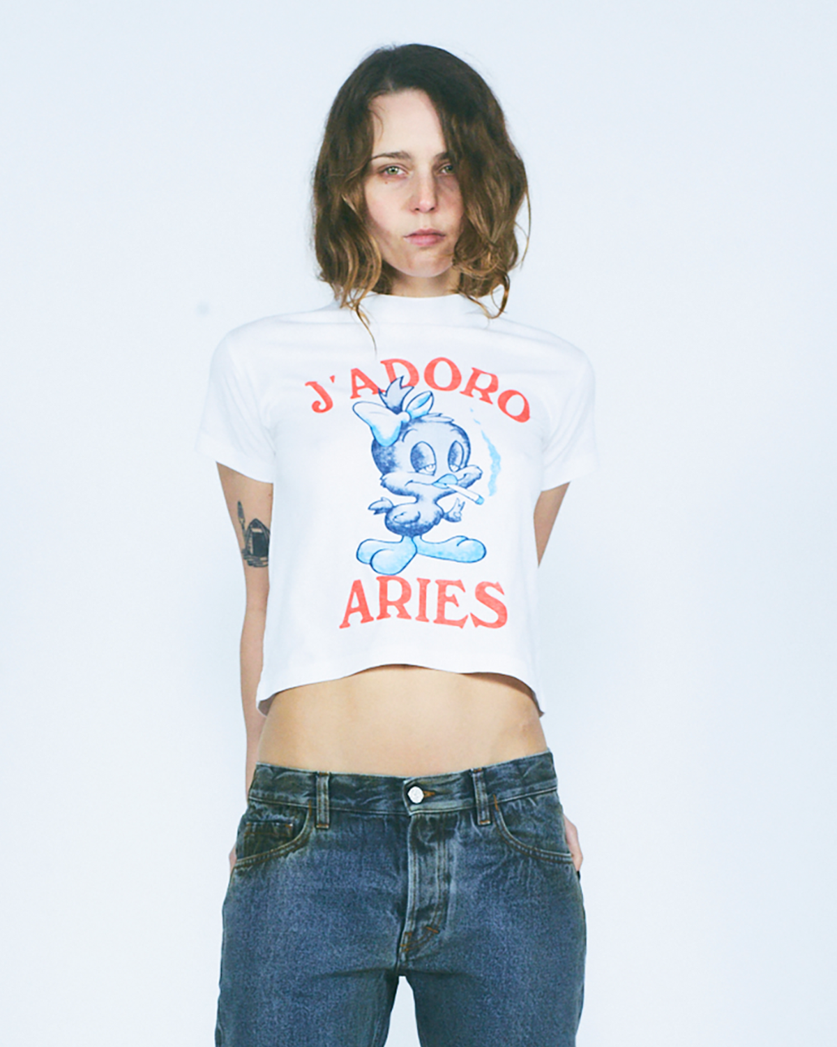 Aries J'adoro Weedie Pie SS Tee White