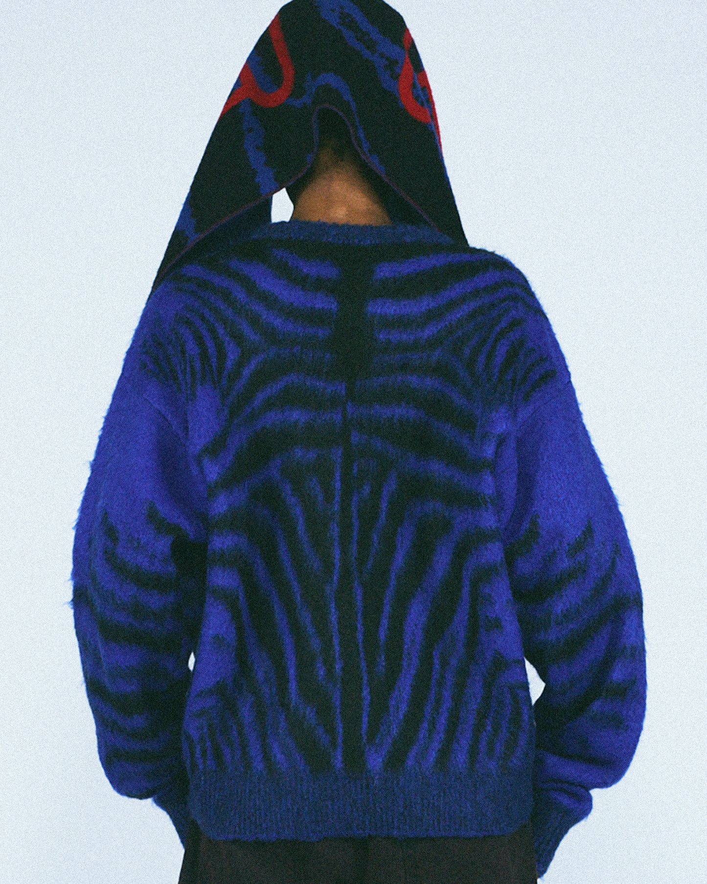 Aries Brushed Zebra Sweater Blue