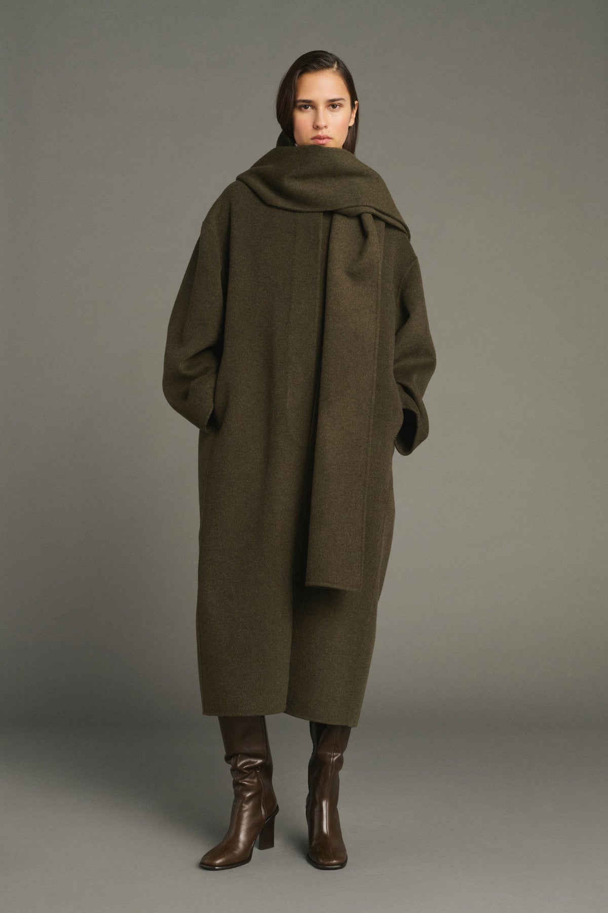 Soeur Finn Coat Khaki Marl