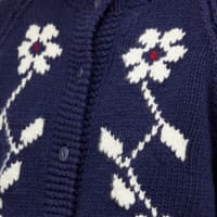 Load image into Gallery viewer, YMC Atomic Flower Cardigan Navy
