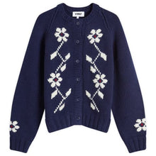 Load image into Gallery viewer, YMC Atomic Flower Cardigan Navy
