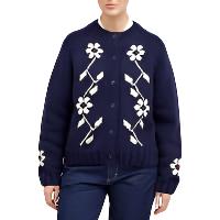 Load image into Gallery viewer, YMC Atomic Flower Cardigan Navy
