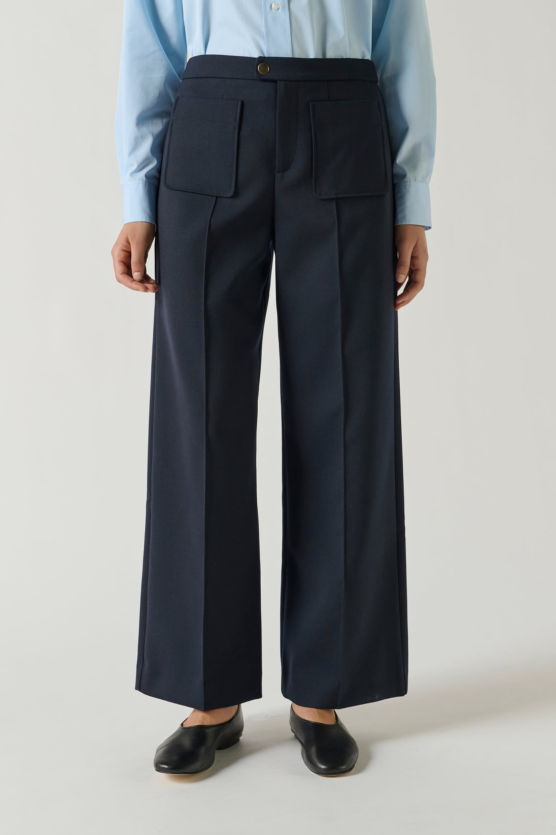 Soeur Wool Harry Pants Navy