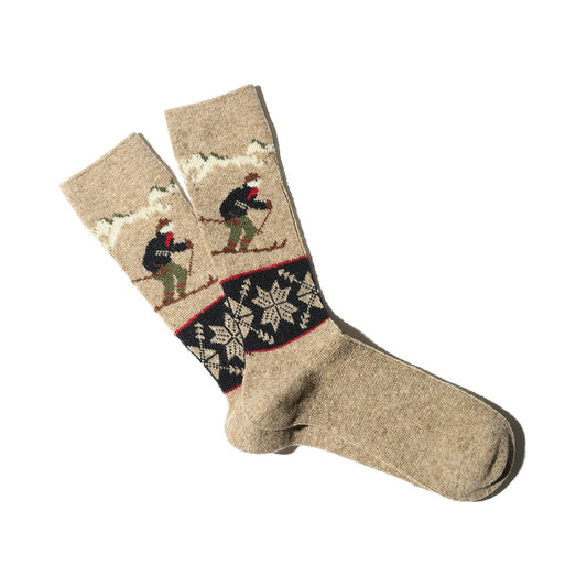 Anonymous Ism Wool Ski Socks Beige
