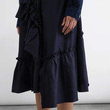 Load image into Gallery viewer, YMC Draped Skirt Navy
