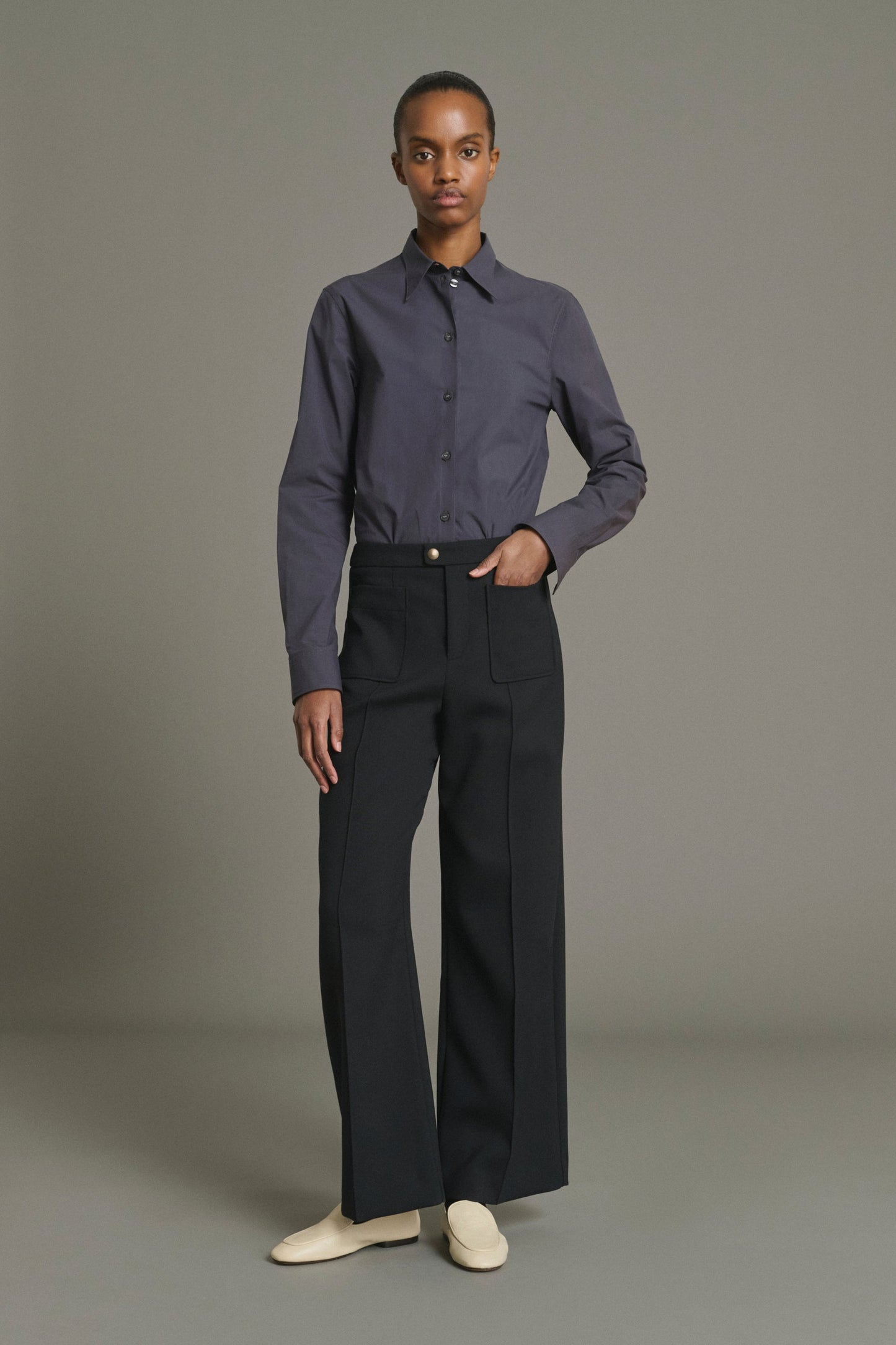 Soeur Wool Harry Pants Black