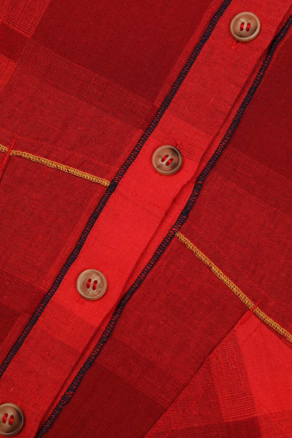 L.F.Markey Gale Shirt Red Gingham
