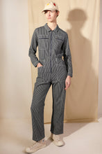 Load image into Gallery viewer, LF Markey Danny Longsleeve Boilersuit Indigo Stripe
