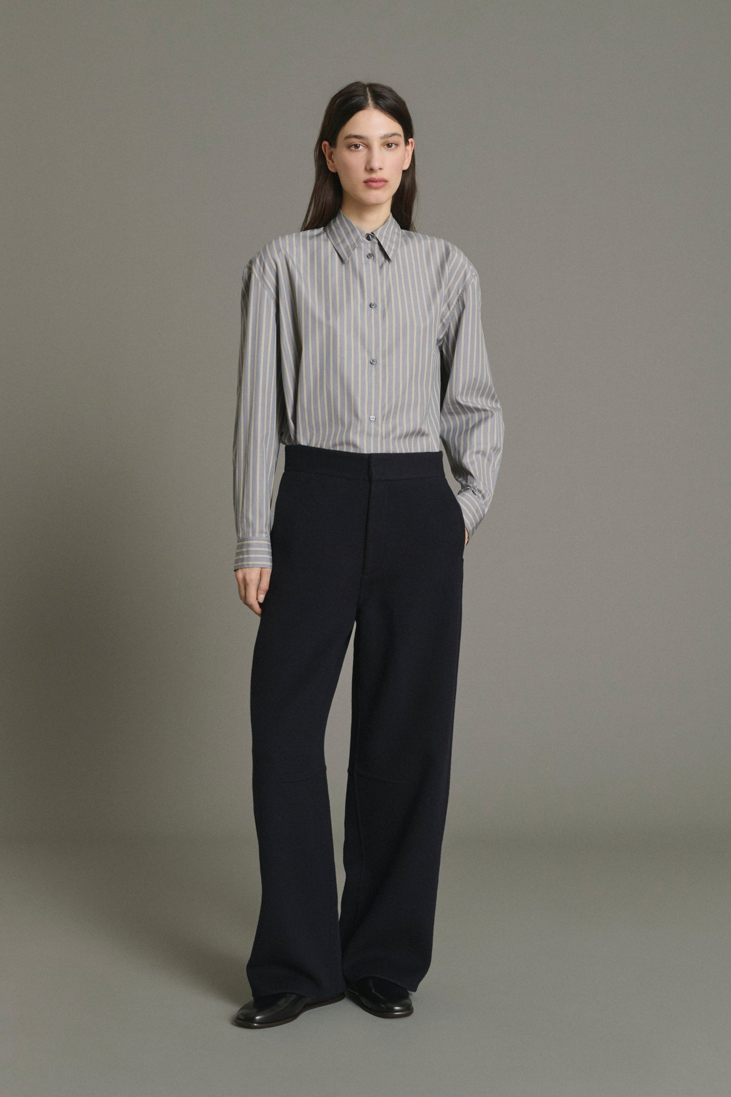 Soeur Wool Hawk Pants Deep Navy