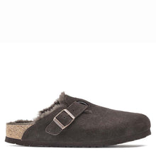 Load image into Gallery viewer, Birkenstock Boston NF Suede Leather  Shearling Mocha
