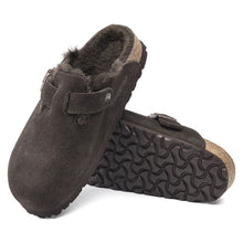 Load image into Gallery viewer, Birkenstock Boston NF Suede Leather  Shearling Mocha
