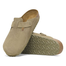 Load image into Gallery viewer, Birkenstock Boston Suede Leather Faded Khaki
