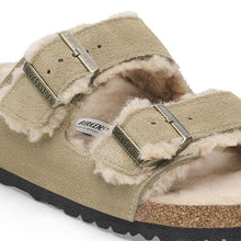 Load image into Gallery viewer, Birkenstock Arizona NF Shearling Suede Leather Taupe
