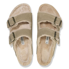 Load image into Gallery viewer, Birkenstock Arizona NF Shearling Suede Leather Taupe
