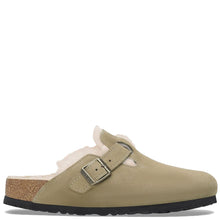 Load image into Gallery viewer, Birkenstock Boston NF Shearling Suede Leather Taupe
