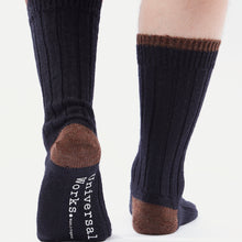 Load image into Gallery viewer, Universal Works Wool Hike Sock Navy
