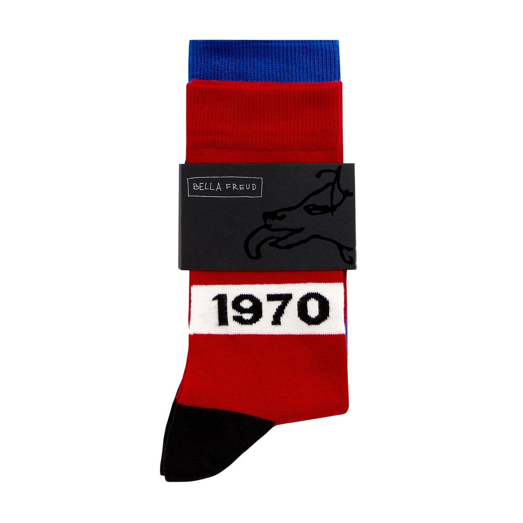 Bella Freud 1970 Socks Set Red / Blue