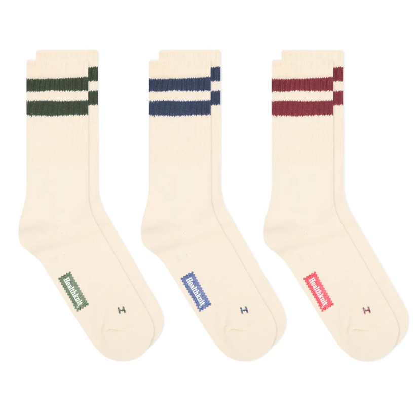 Healthknit Socks 3 Pack Off White / Multi 2