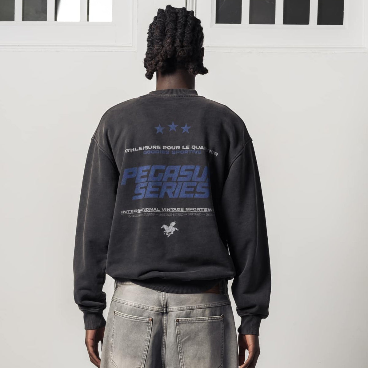 Goodies Sportive Pegasus Series Fadeout Crewneck Black