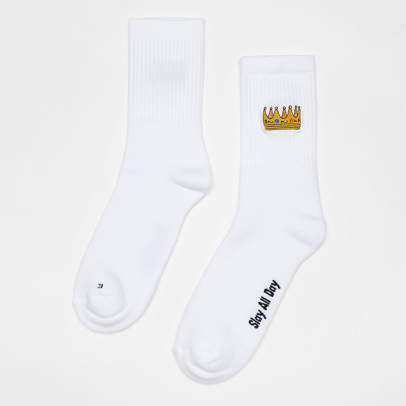 Supa Dupa Crown Socks White