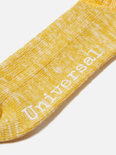 Load image into Gallery viewer, Universal Works Slub Knit Slub Sock Yellow
