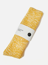 Load image into Gallery viewer, Universal Works Slub Knit Slub Sock Yellow

