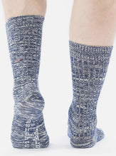 Load image into Gallery viewer, Universal Works Slub Knit Slub Sock Navy
