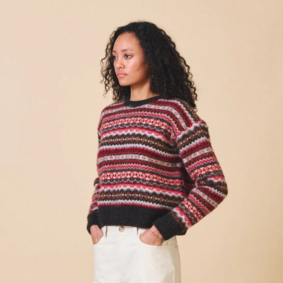 Sideline Poppy Jumper Black Mix