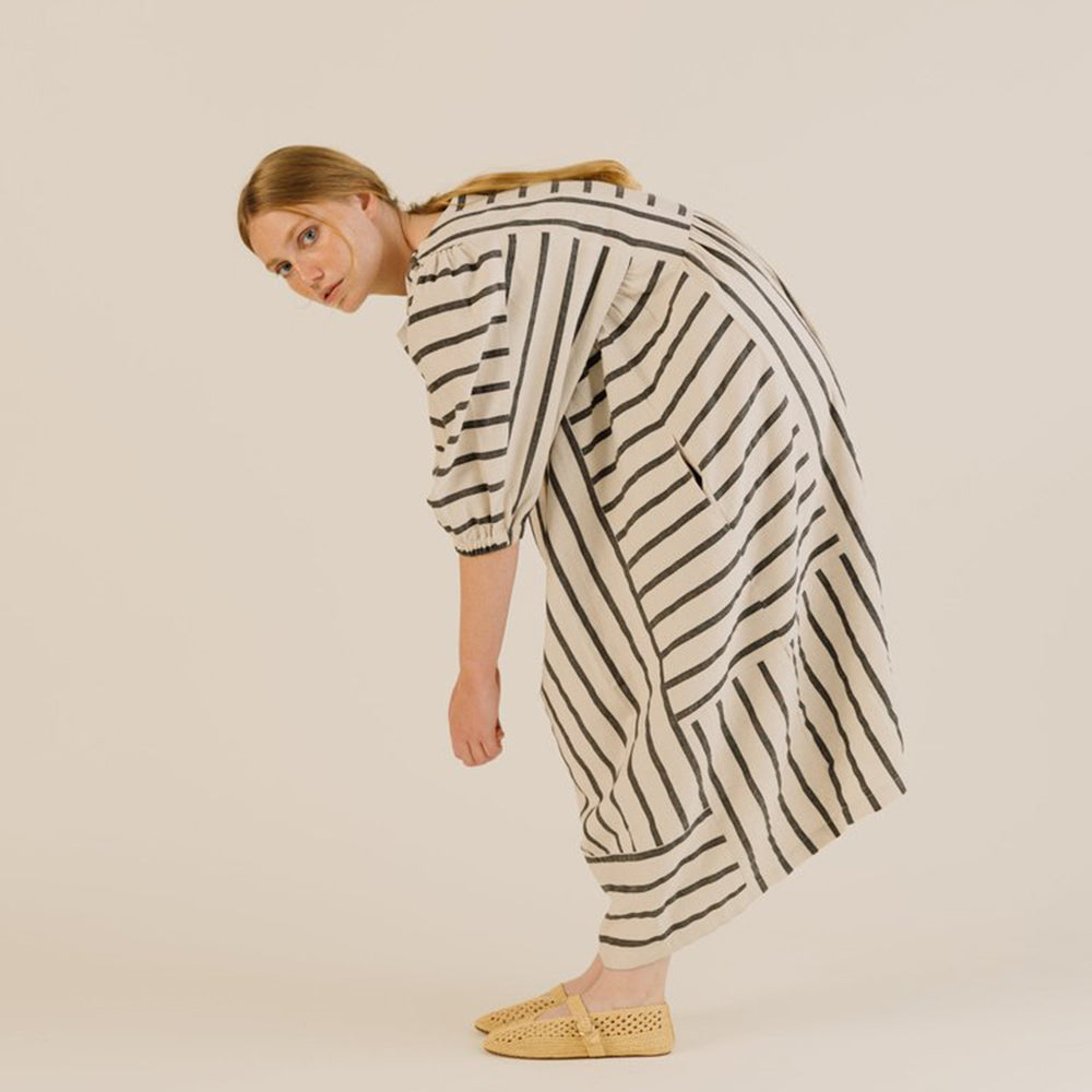 Sideline Betsy Dress Off White Stripe
