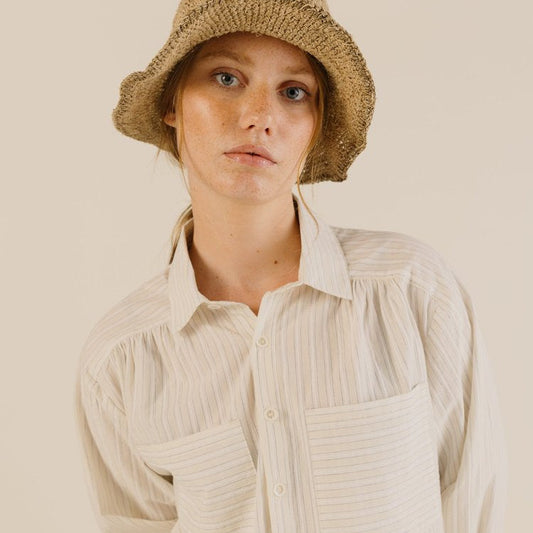 Sideline Amelie Shirt Soft Yellow Stripe