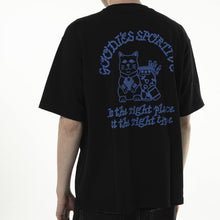 Load image into Gallery viewer, Goodies Sportive Cats Tee Black
