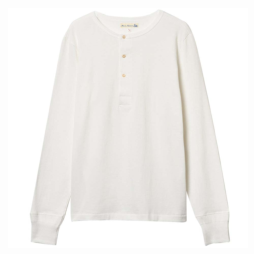 Merz b. Schwanen 2M06 LS Refined Fit Henley White