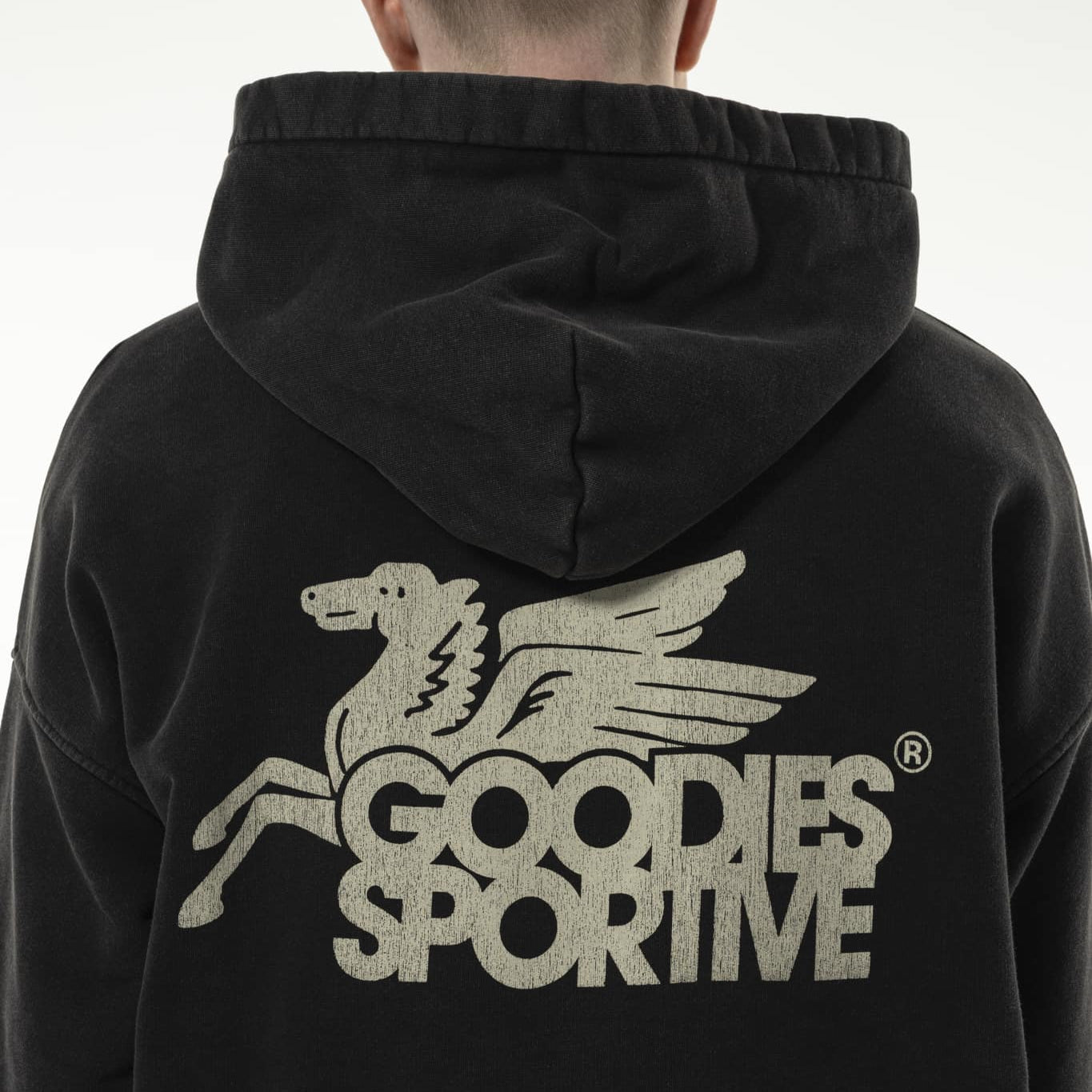 Goodies Sportive Premium Vintage Pegasus Hoodie Black