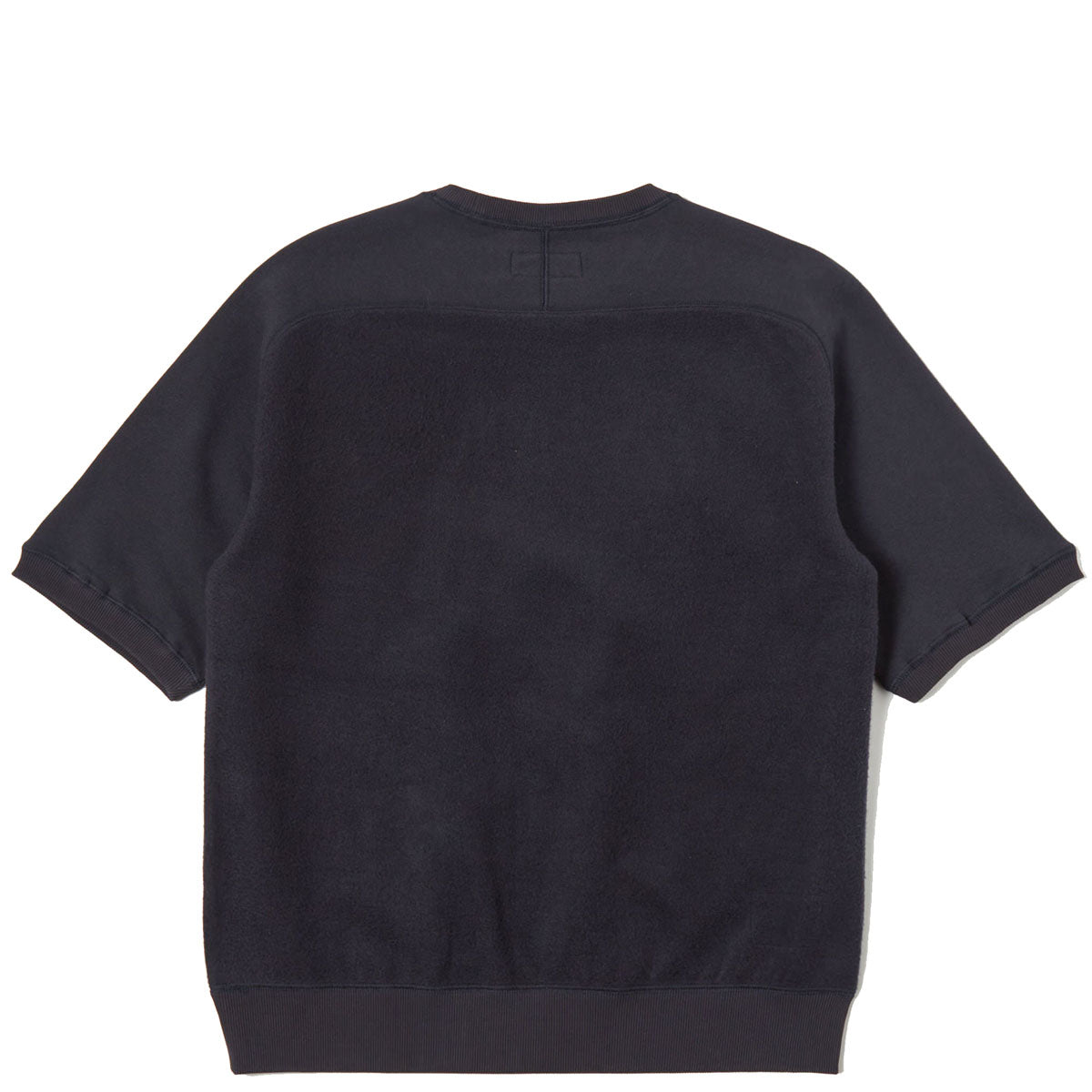 Universal Works Short Sleeve Brush Back Sweat Navy