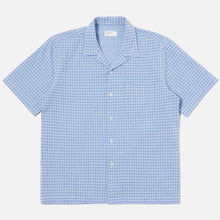 Load image into Gallery viewer, Universal Works Delos Cotton Camp Shirt Blue
