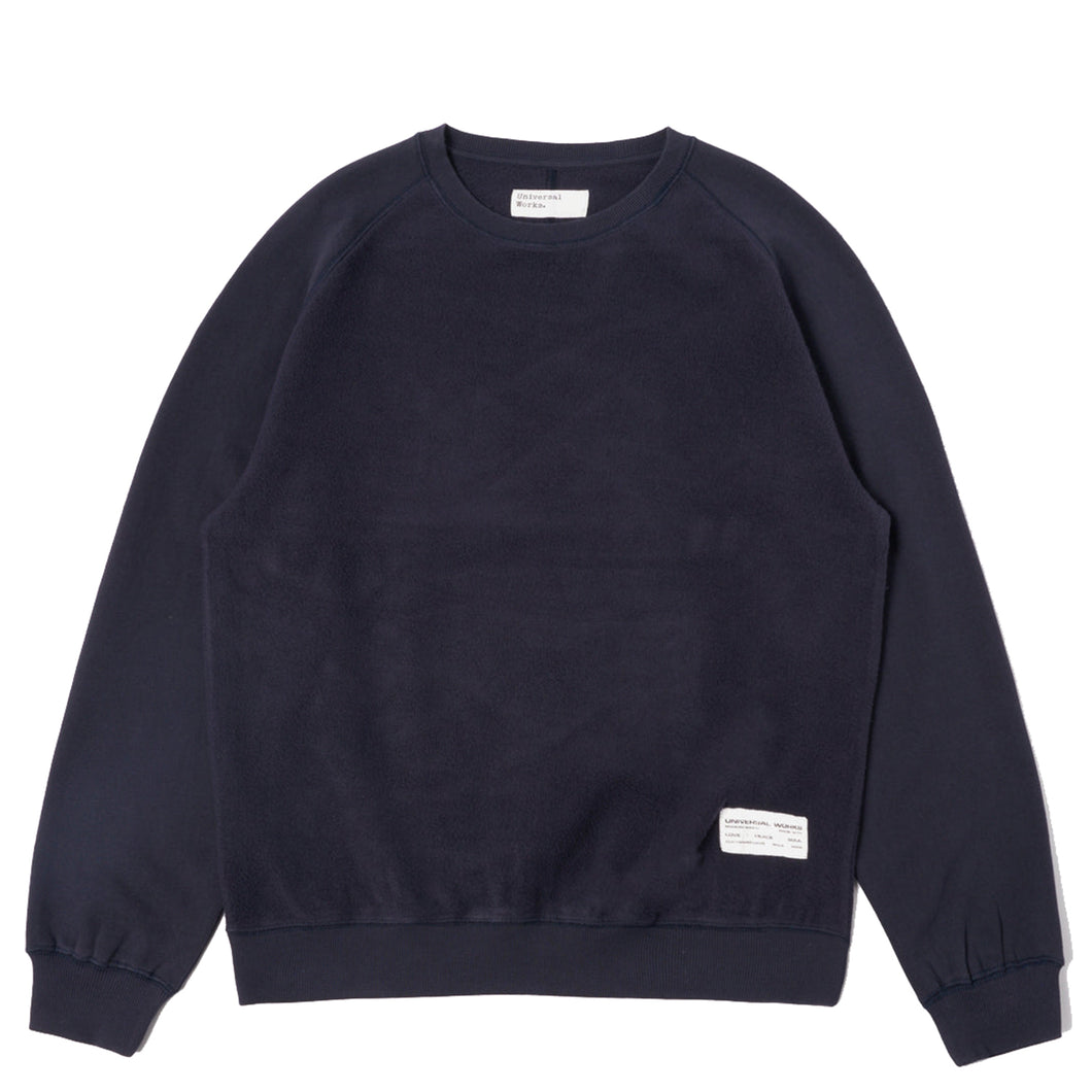 Universal Works LS Brush Back Sweat Navy