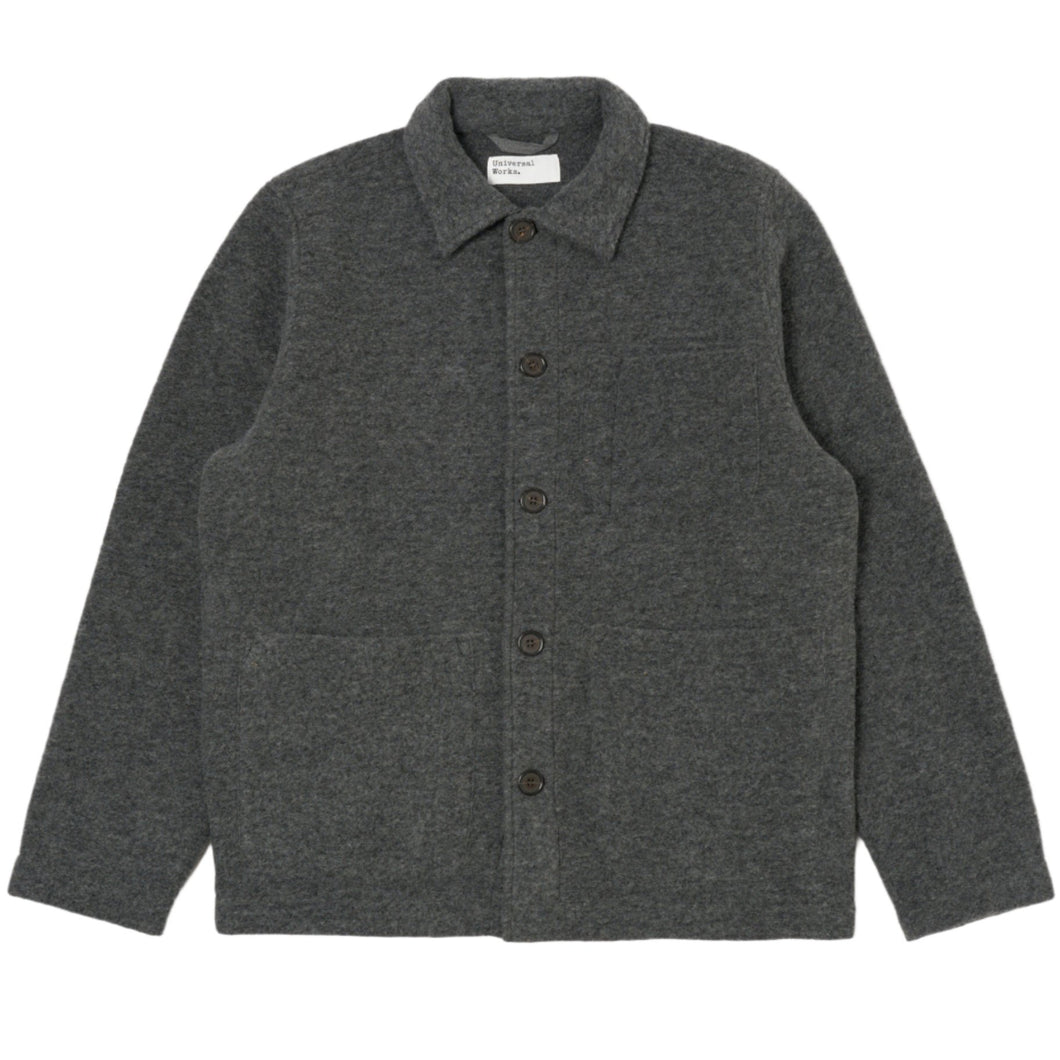 Universal Works Wool Fleece Field Jacket Grey Marl