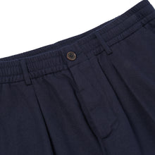 Load image into Gallery viewer, Universal Works Pleated Track Pant Brushed Moleskin Navy
