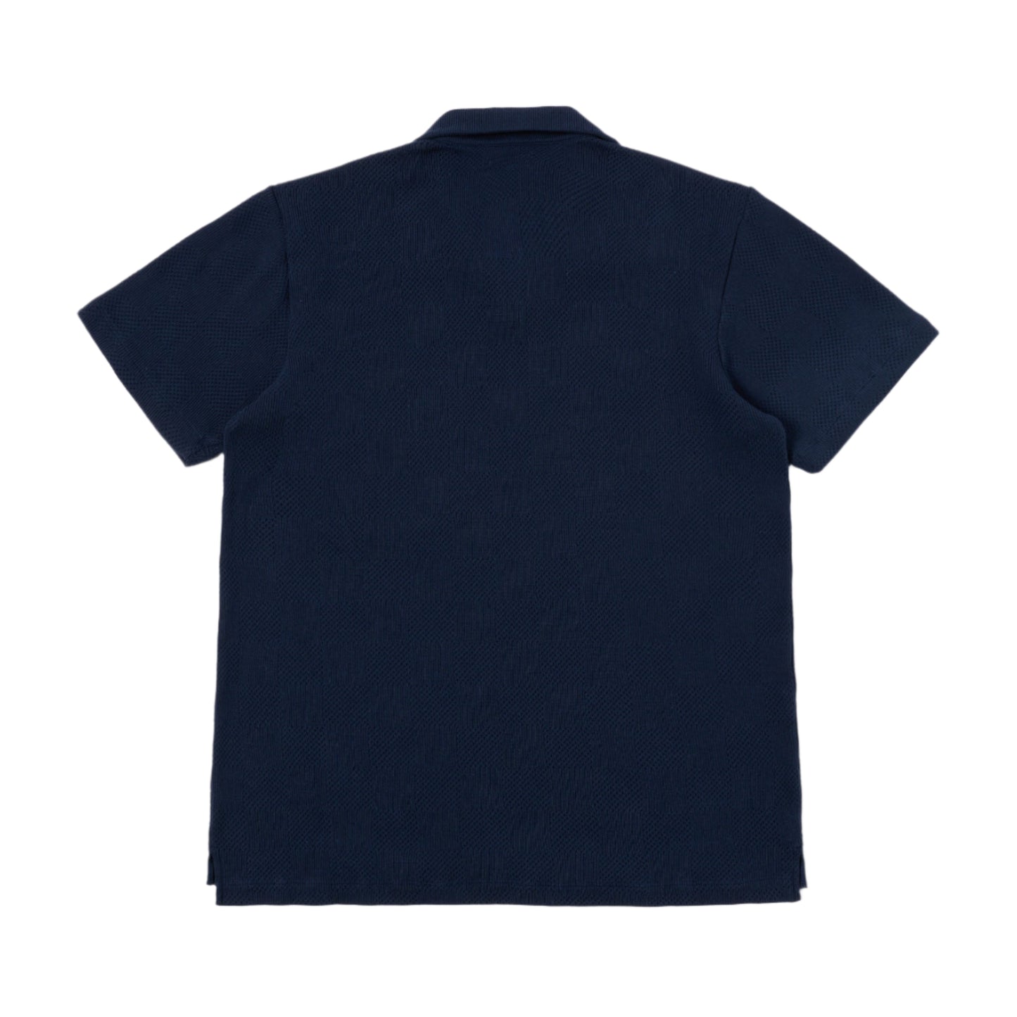 Universal Works Vacation Polo Fantasy Checkerboard Bright  Navy