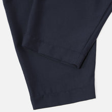 Load image into Gallery viewer, Universal Works Tropical Suiting Pleated Track Pant Navy
