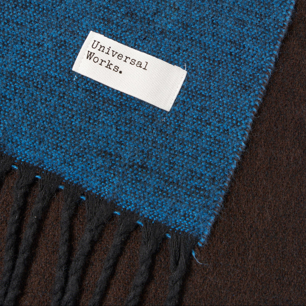Universal Works Double Sided Scarf Blue / Brown