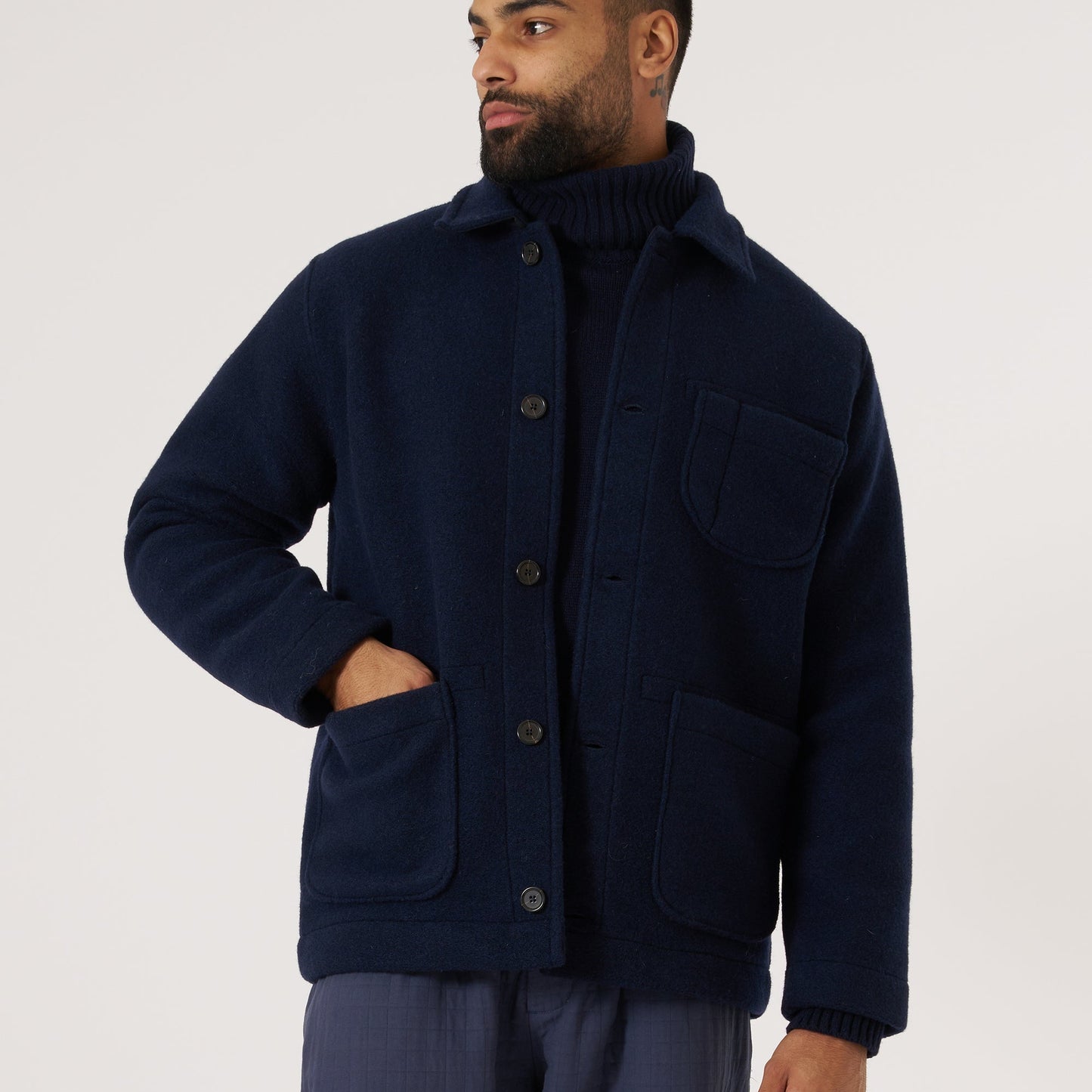 Universal Works Wool Field Jacket II Navy