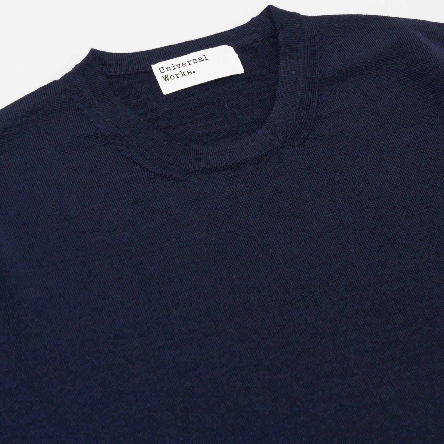 Universal Works Merino Fine Knit Tee Navy