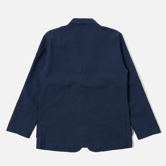 Universal Works Derby Stripe Two Button Jacket Navy