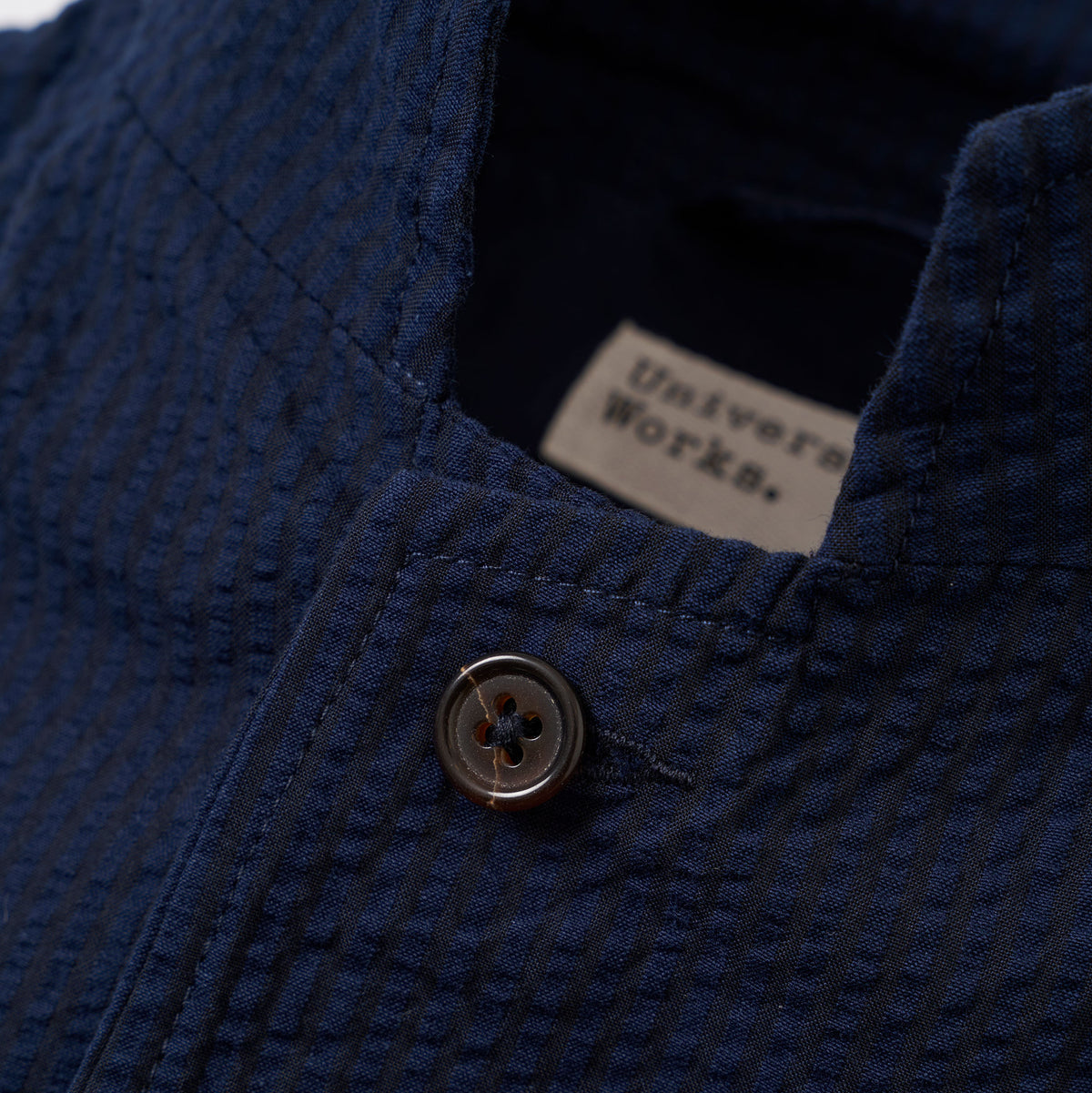 Universal Works Derby Stripe Two Button Jacket Navy